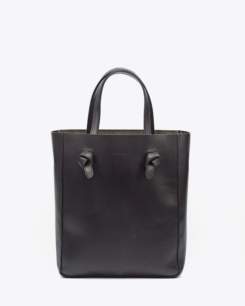 Nisolo Simone Crossbody Shopper Black Leather Handbag - unlined Nisolo
