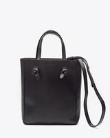Nisolo Simone Crossbody Shopper Black Leather Handbag - unlined Nisolo