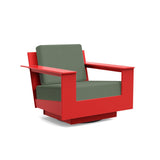 Nisswa Lounge Swivel Outdoor Seating Loll Designs Apple Red Canvas Fern 