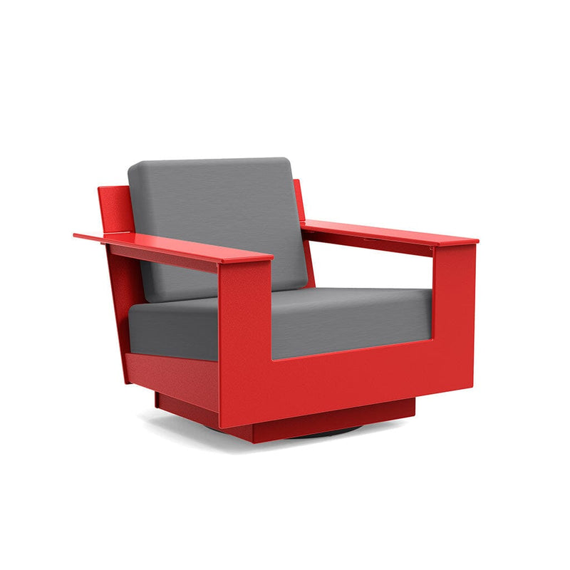Nisswa Lounge Swivel Outdoor Seating Loll Designs Apple Red Cast Charcoal 