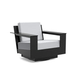 Nisswa Lounge Swivel Outdoor Seating Loll Designs Black Cast Silver 