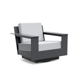 Nisswa Lounge Swivel Outdoor Seating Loll Designs Charcoal Gray Cast Silver 