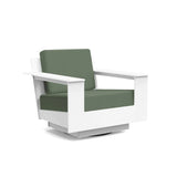 Nisswa Lounge Swivel Outdoor Seating Loll Designs Cloud White Canvas Fern 