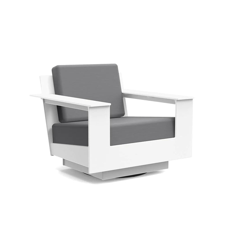 Nisswa Lounge Swivel Outdoor Seating Loll Designs Cloud White Cast Charcoal 