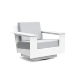Nisswa Lounge Swivel Outdoor Seating Loll Designs Cloud White Cast Silver 