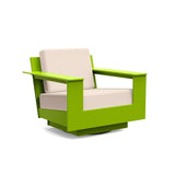 Nisswa Lounge Swivel Outdoor Seating Loll Designs Leaf Green Canvas Flax 