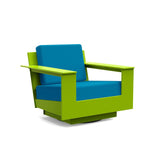 Nisswa Lounge Swivel Outdoor Seating Loll Designs Leaf Green Canvas Regatta Blue 