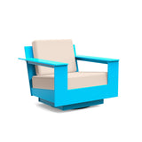 Nisswa Lounge Swivel Outdoor Seating Loll Designs Sky Blue Canvas Flax 