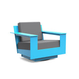 Nisswa Lounge Swivel Outdoor Seating Loll Designs Sky Blue Cast Charcoal 