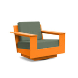 Nisswa Lounge Swivel Outdoor Seating Loll Designs Sunset Orange Canvas Fern 
