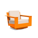 Nisswa Lounge Swivel Outdoor Seating Loll Designs Sunset Orange Canvas Flax 