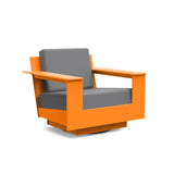 Nisswa Lounge Swivel Outdoor Seating Loll Designs Sunset Orange Cast Charcoal 