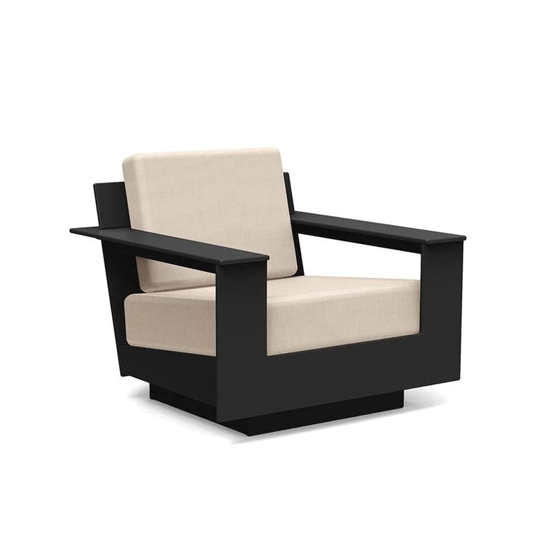 Nisswa Recycled Lounge Chair Lounge Chairs Loll Designs Black Canvas Flax 