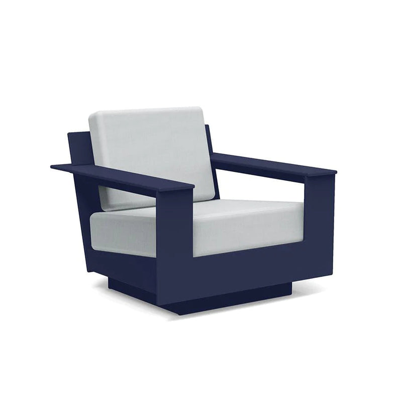 Nisswa Recycled Lounge Chair Lounge Chairs Loll Designs Navy Blue Cast Silver 
