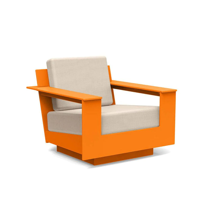 Nisswa Recycled Lounge Chair Lounge Chairs Loll Designs Sunset Orange Canvas Flax 