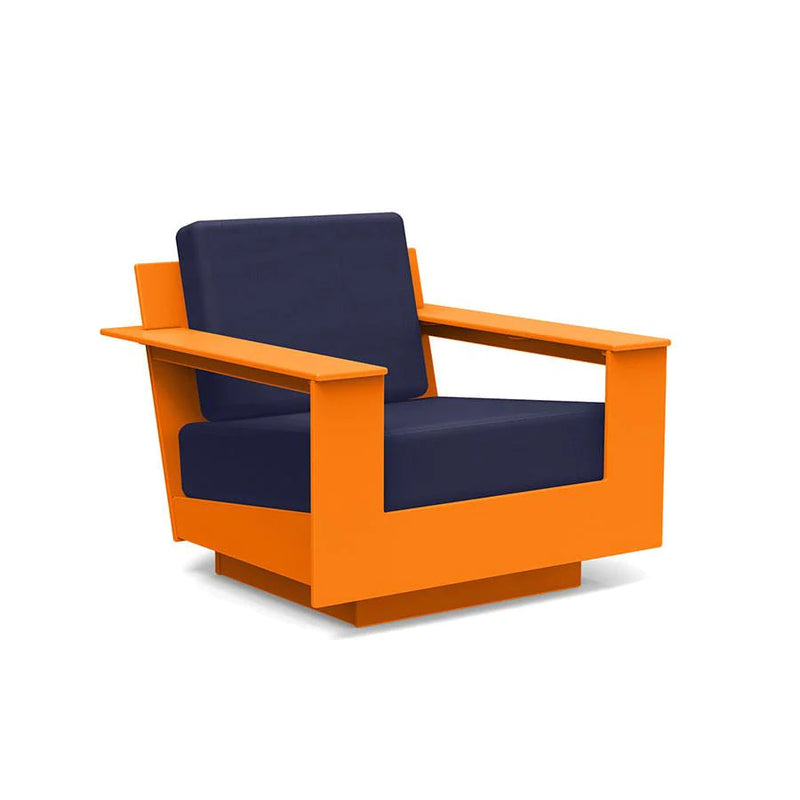 Nisswa Recycled Lounge Chair Lounge Chairs Loll Designs Sunset Orange Canvas Navy 