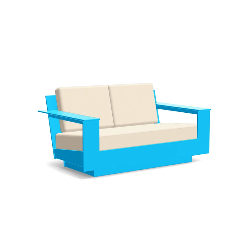 Nisswa Recycled Loveseat Sofas + Daybeds Loll Designs Sky Blue Canvas Flax 