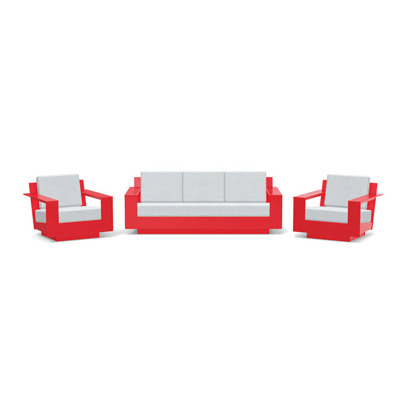 Nisswa Recycled Outdoor Seating Bundle Sofas + Daybeds Loll Designs Apple Red Cast Silver 