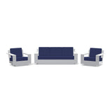 Nisswa Recycled Outdoor Seating Bundle Sofas + Daybeds Loll Designs Driftwood Gray Canvas Navy 