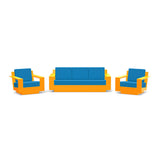 Nisswa Recycled Outdoor Seating Bundle Sofas + Daybeds Loll Designs Sunset Orange Canvas Regatta Blue 