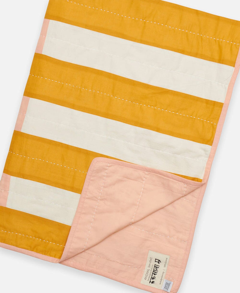 Offset Stripe Throw Quilt Quilts Anchal 