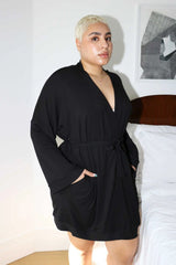 Oli Bamboo Robe Robes Mary Young L Black 