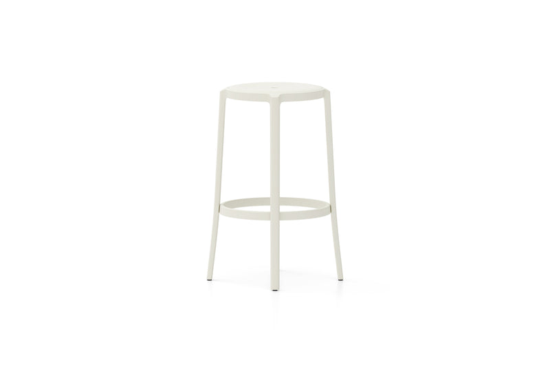 On & On Recycled Barstool Furniture Emeco White 