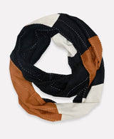 Organic Cotton Stripe Infinity Scarf - Camel Anchal Project 