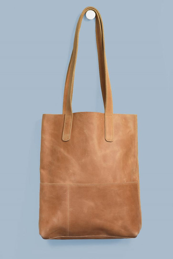 Outside Pockets Handbag - Caramel Bags Purse & Clutch 