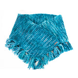 Oversized Merino Wool Shawl with Tassels Scarves Baabushka Ocean 
