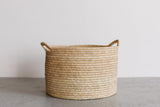 Palm Leaf Laundry Basket Baskets Will & Atlas Low Round 