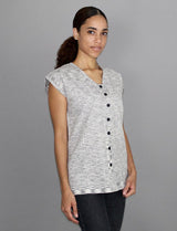 Passion Lilie Timeless Grey Button Shirt Top Passion Lilie