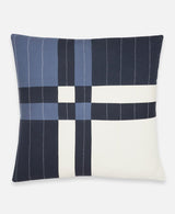 Patchwork Plaid Throw Pillow Throw Pillows Anchal Project Navy 