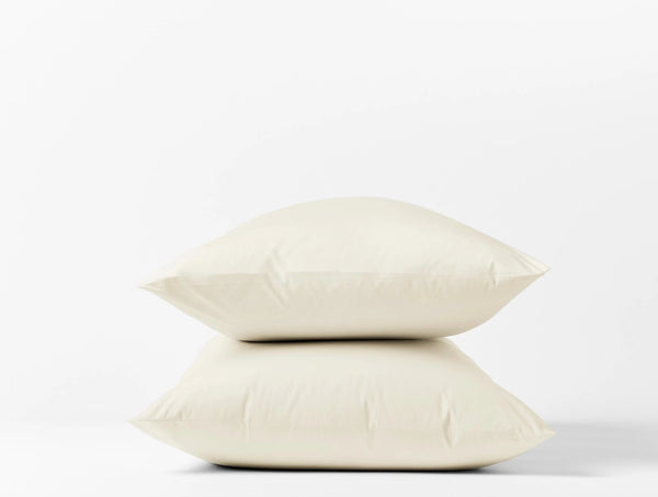 Percale Pillowcase Set Pillowcases Coyuchi Standard / Queen Undyed 