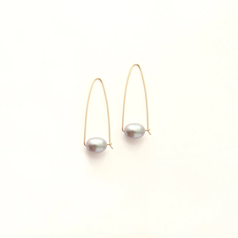 Petal Recycled Gold Earrings Earrings Sara Patino Jewelry Gray 