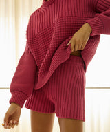 Pilnatis Knit Shorts Shorts The Knotty Ones S/M Rhubarb 
