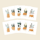 Plants and Pots Plantable Cards - 10 Pack Greeting Cards Cute Root 