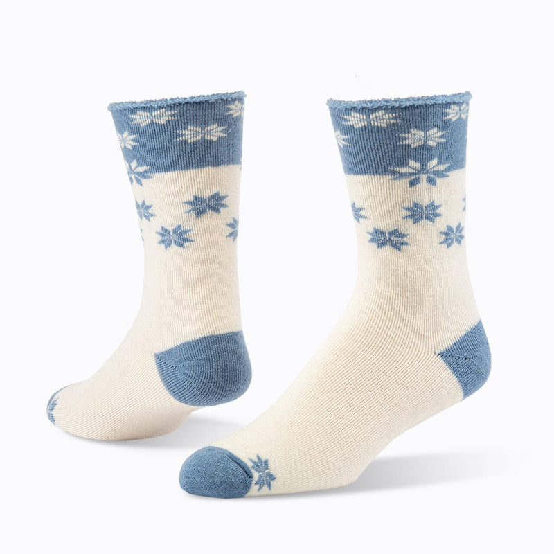 Poinsettia Unisex Wool Snuggle Socks - Single Socks Maggie's Organics M Natural 