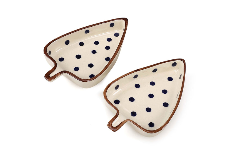 Polka Dot Ceramic Serving Platter Set Serving Trays + Boards Casa Amarosa 