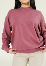 Poplinen Gabbie Oversized Crew Sweatshirt - Burnt Rose Sweatshirt Poplinen 