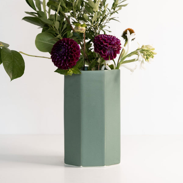Porcelain Bouquet Vase Vases The Bright Angle Rosemary Green 