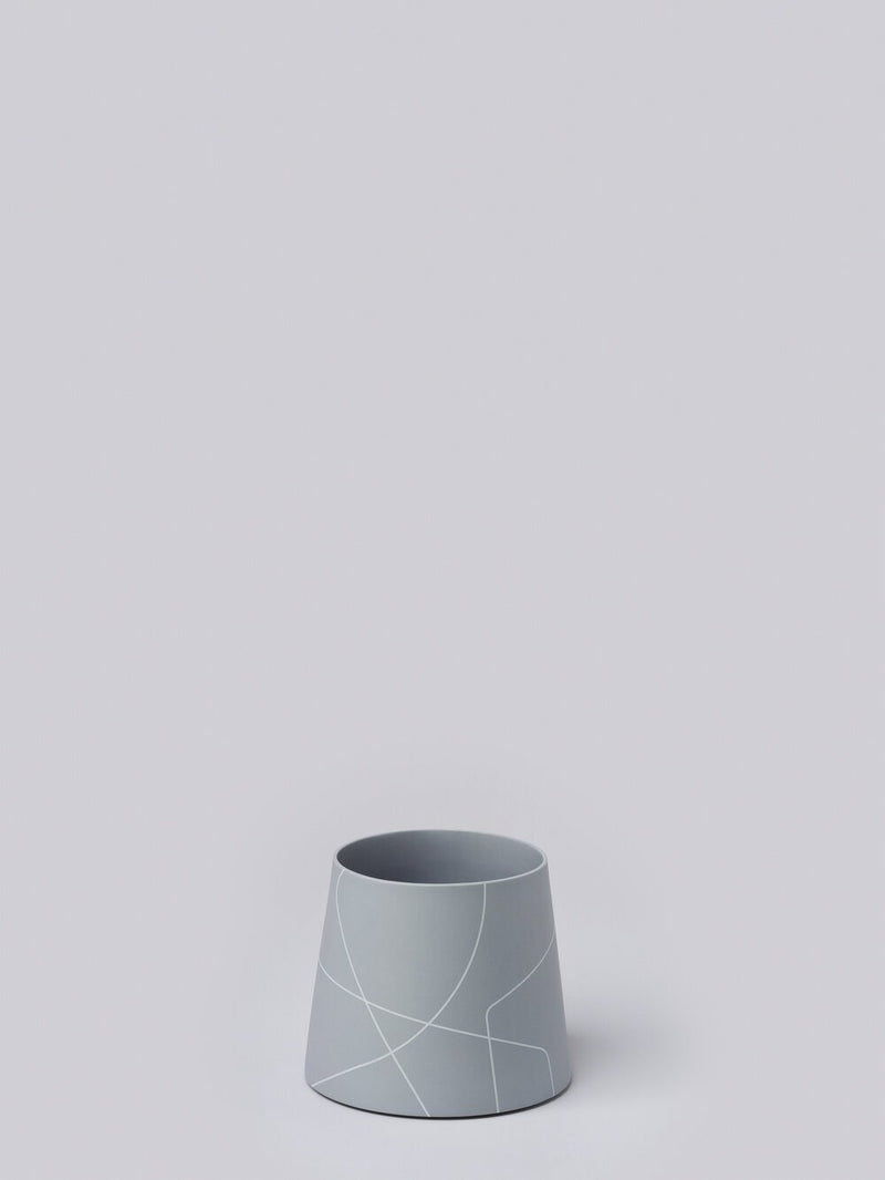 Porcelain Cone Vase Vases Middle Kingdom Small Wide Ash Gray 