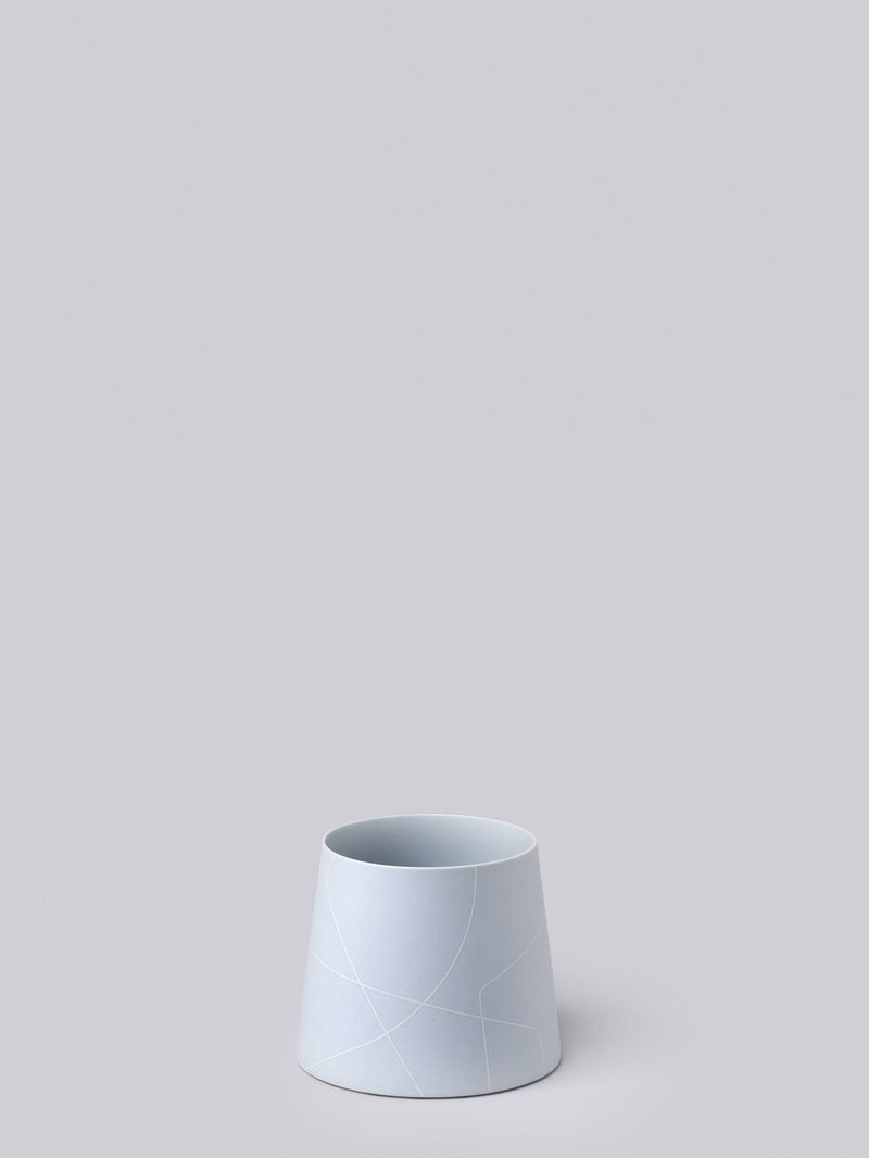 Porcelain Cone Vase Vases Middle Kingdom Small Wide Ice Blue 