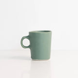 Porcelain Doubleshot Espresso Cup Mugs + Tumblers The Bright Angle Rosemary Green 