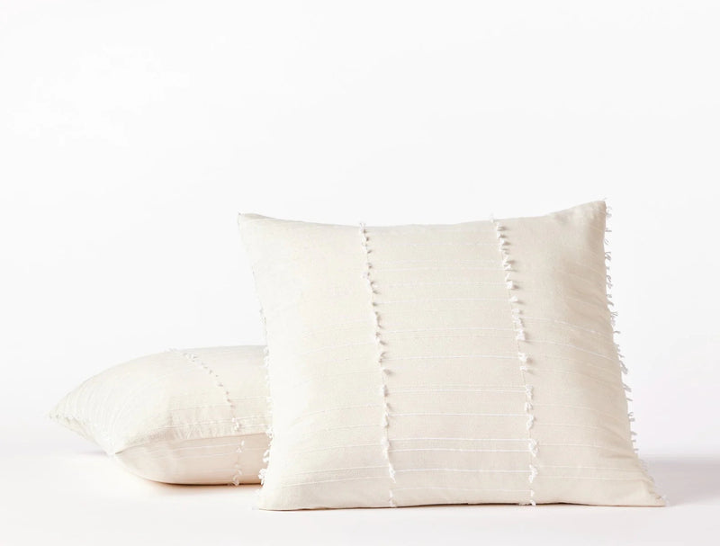 Precita Organic Pillow Cover Coyuchi Alpine White Undyed 