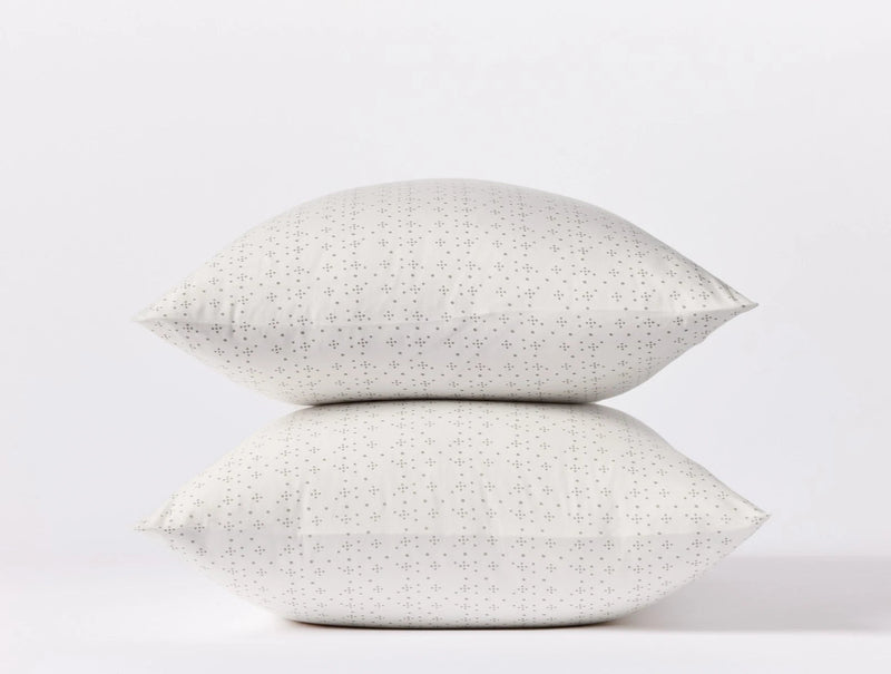 Printed Percale Pillowcase Set Pillowcases Coyuchi Standard / Queen Fossil Dot 