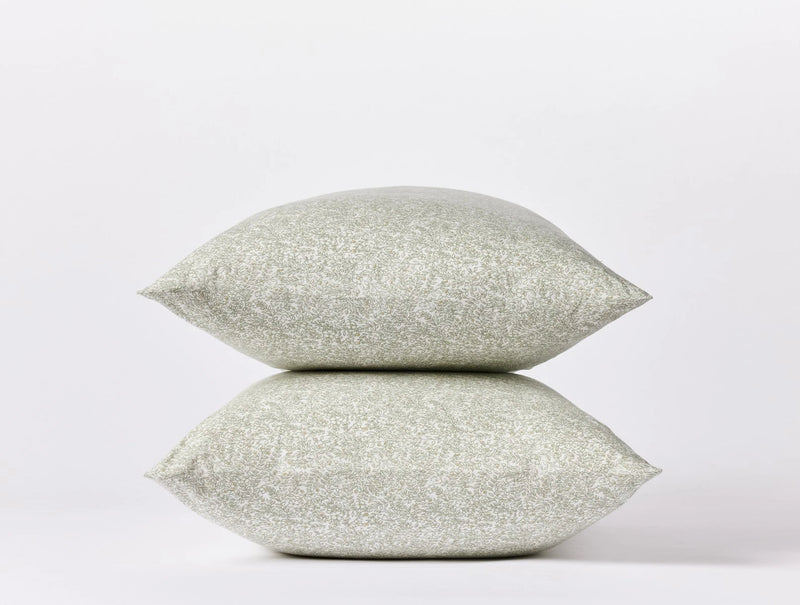 Printed Percale Pillowcase Set Pillowcases Coyuchi Standard / Queen Sage Vines 