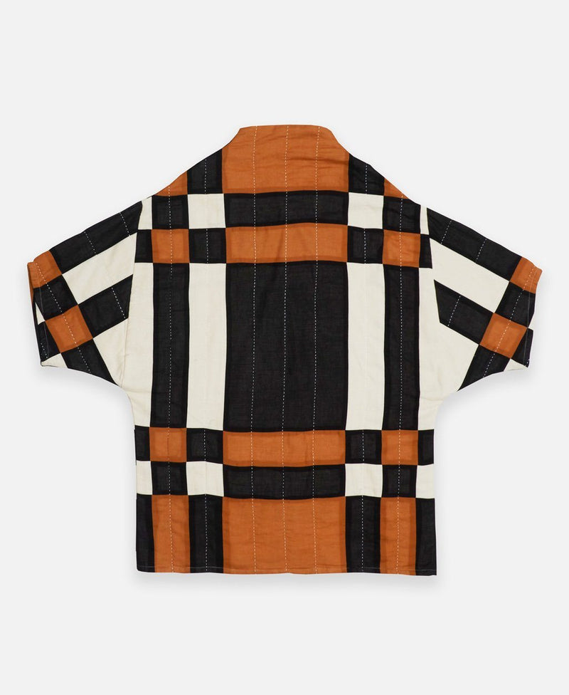 Quilted Patchwork Plaid Cocoon Jacket Jackets Anchal Project 