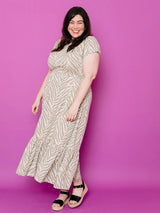 Randi Savanna Stripe Midi Dress Dresses Mata Traders 