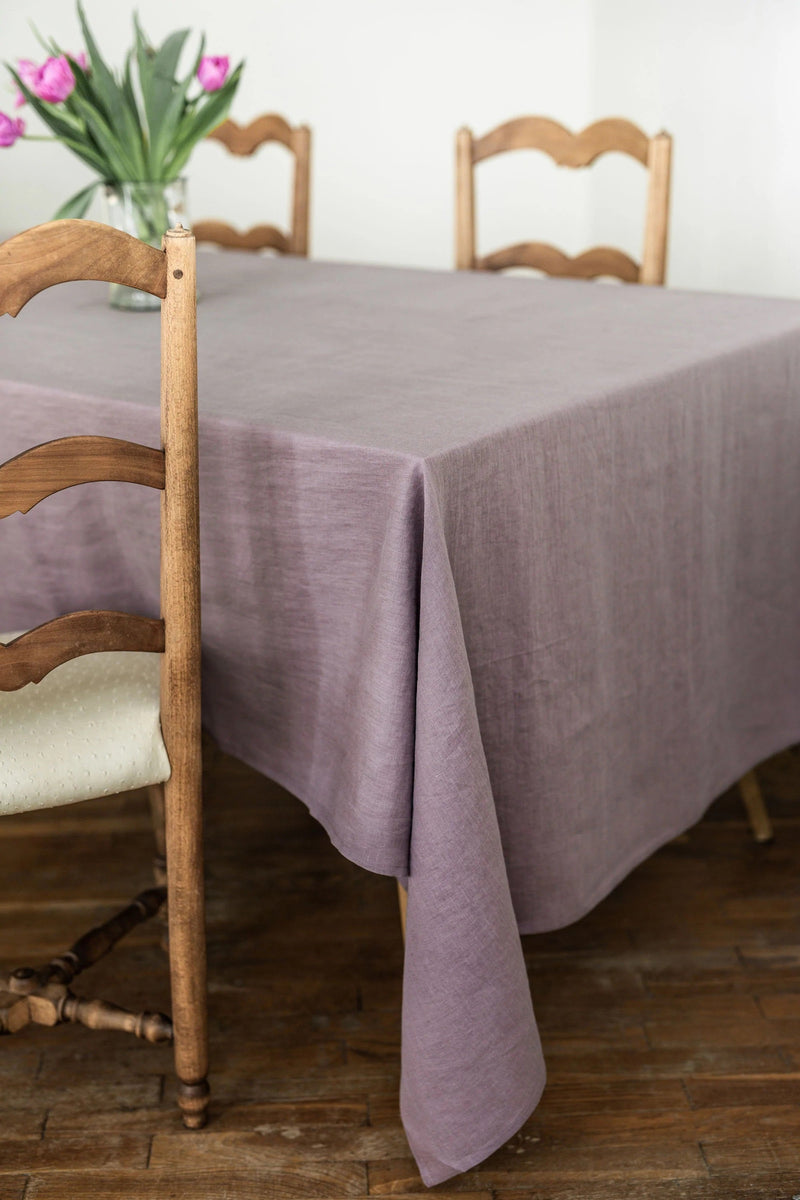 Rectangle Linen Tablecloth Tablecloths + Runners AmourLinen 39" x 39" Dusty Lavender 